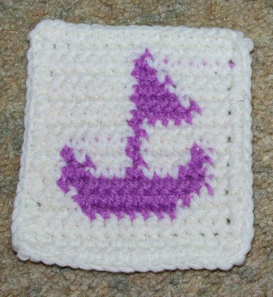 Create Your Own Crochet Row Count Sailboat Coaster - A Unique Nautical Home Decor Item Create Your Own Crochet Row Count Sailboat Coaster - A Unique Nautical Home Decor Item