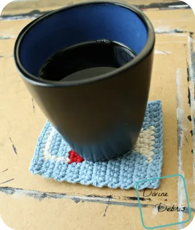 Crochet Wine Glass Coaster