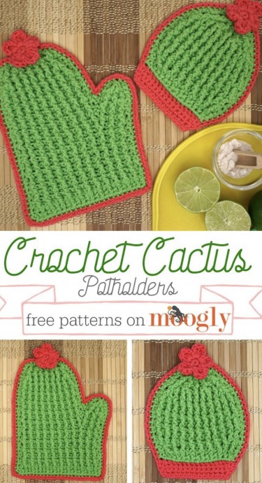 Free Crochet Cactus Potholders Pattern