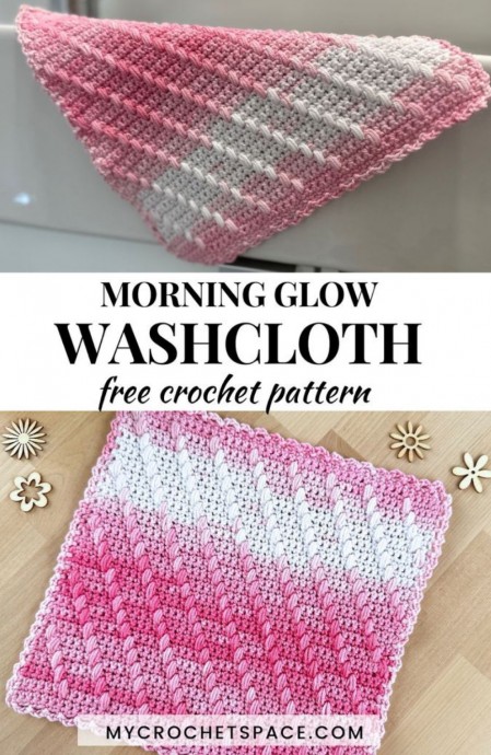 Crochet Morning Glow Washcloth