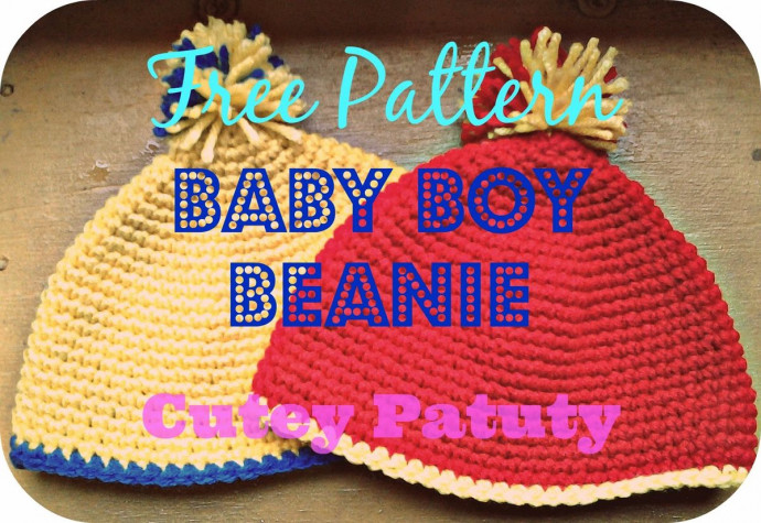 Crochet Baby Boy Beanie