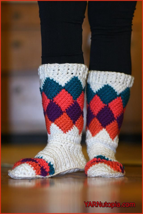 Crochet Tutti Frutti Slippers