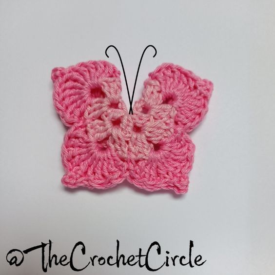 Crochet Butterfly Applique