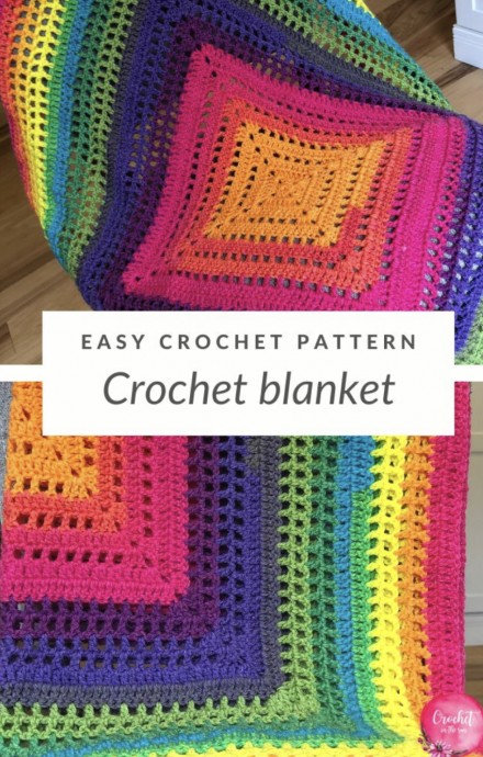Crochet Open Windows Blanket