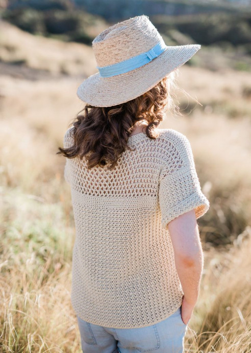 Crochet Positano Tee Top - A Stylish and Comfortable Summer Essential Crochet Positano Tee Top - A Stylish and Comfortable Summer Essential