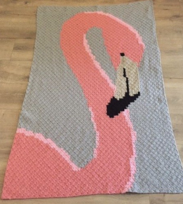 Colorful Flamingo Blanket