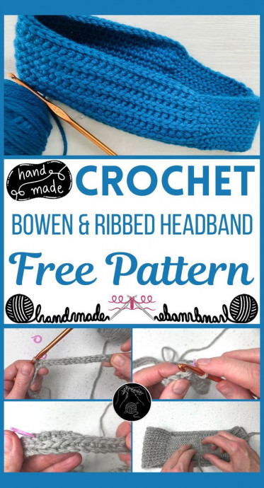 Crochet Bowen & Ribbed Headband