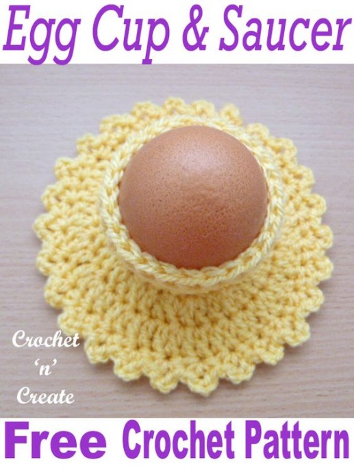 Crochet Egg Cup-Saucer