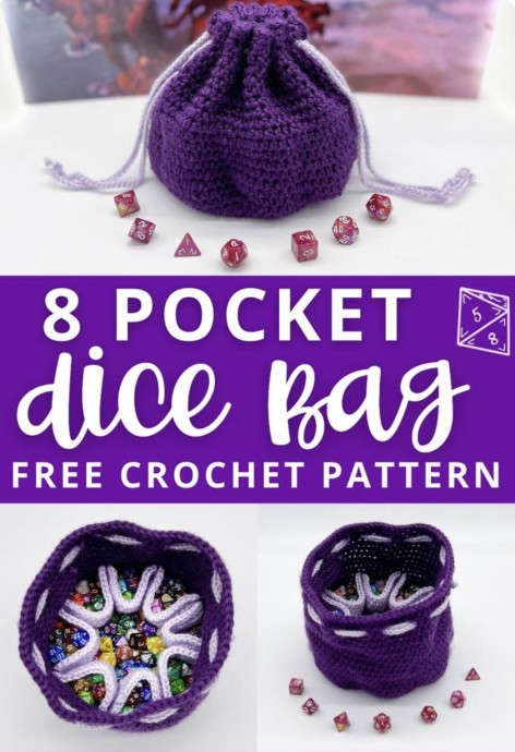 Crochet an Eight Pocket Dice Bag