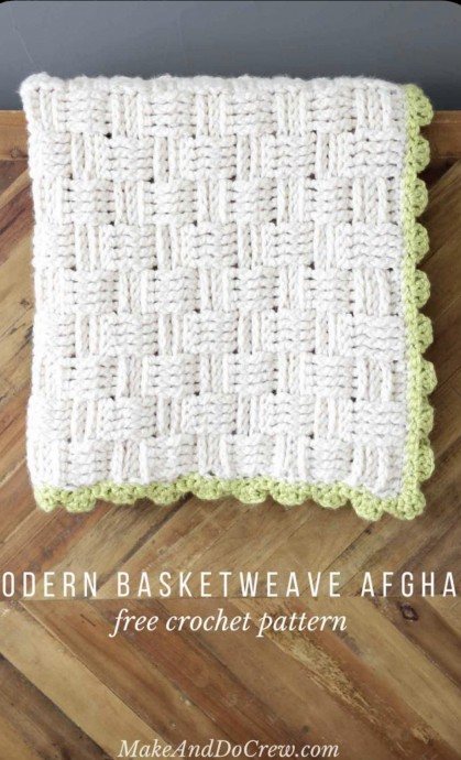 Free Crochet Pattern: Basket Weave Blanket