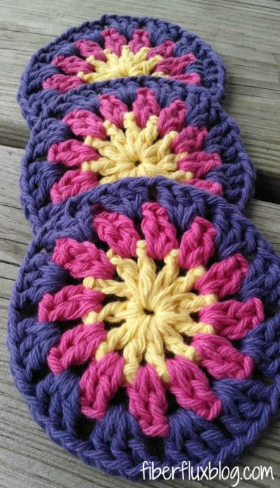 Crochet Happy Sun Coasters