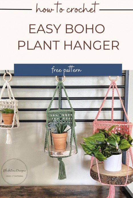 Create a Beautiful Bohemian Plant Hanger with This Free Easy Pattern Create a Beautiful Bohemian Plant Hanger with This Free Easy Pattern