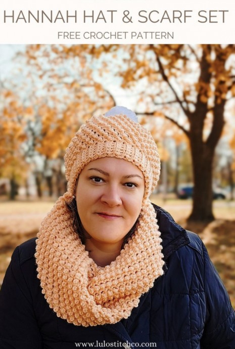 Crochet Hat and Scarf Set