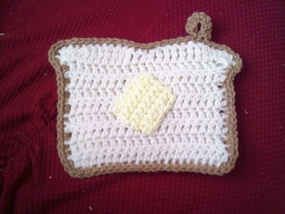 Create a Whimsical Crochet Bread and Butter Pot Holder for Your Kitchen