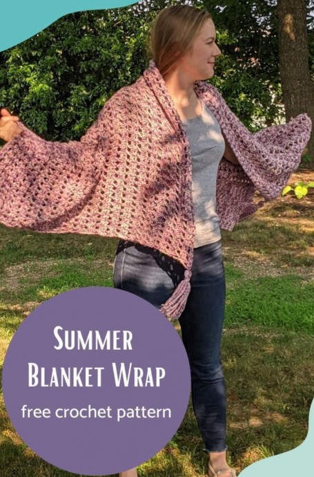 Crochet Summer Blanket Wrap (Free Pattern)