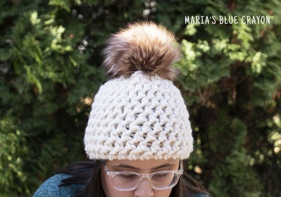 Crochet Lattice Bulky Beanie