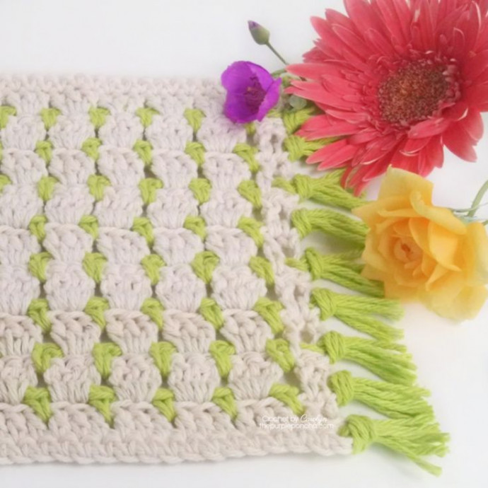 Crochet Block Stitch Dishcloth