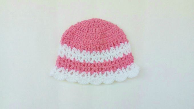 Crochet Pink Baby Hat