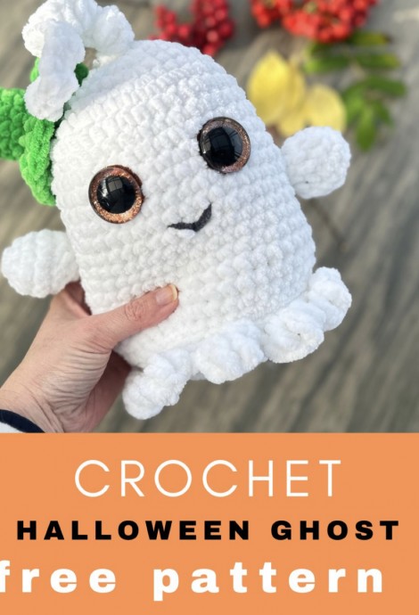 Crochet Halloween Amigurumi Ghost (Free Pattern)