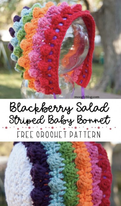 Discover the Stylish Blackberry Salad Striped Baby Bonnet for Comfort and Fashion