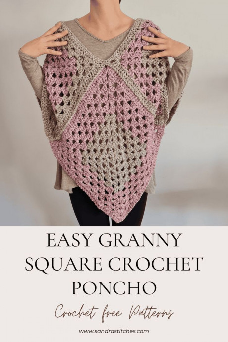 Crochet Rustic Rose Granny Square Poncho: A Cozy Handmade Wardrobe Essential Crochet Rustic Rose Granny Square Poncho: A Cozy Handmade Wardrobe Essential
