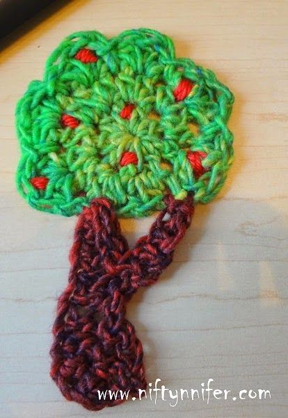 Crochet Apple Tree Motif