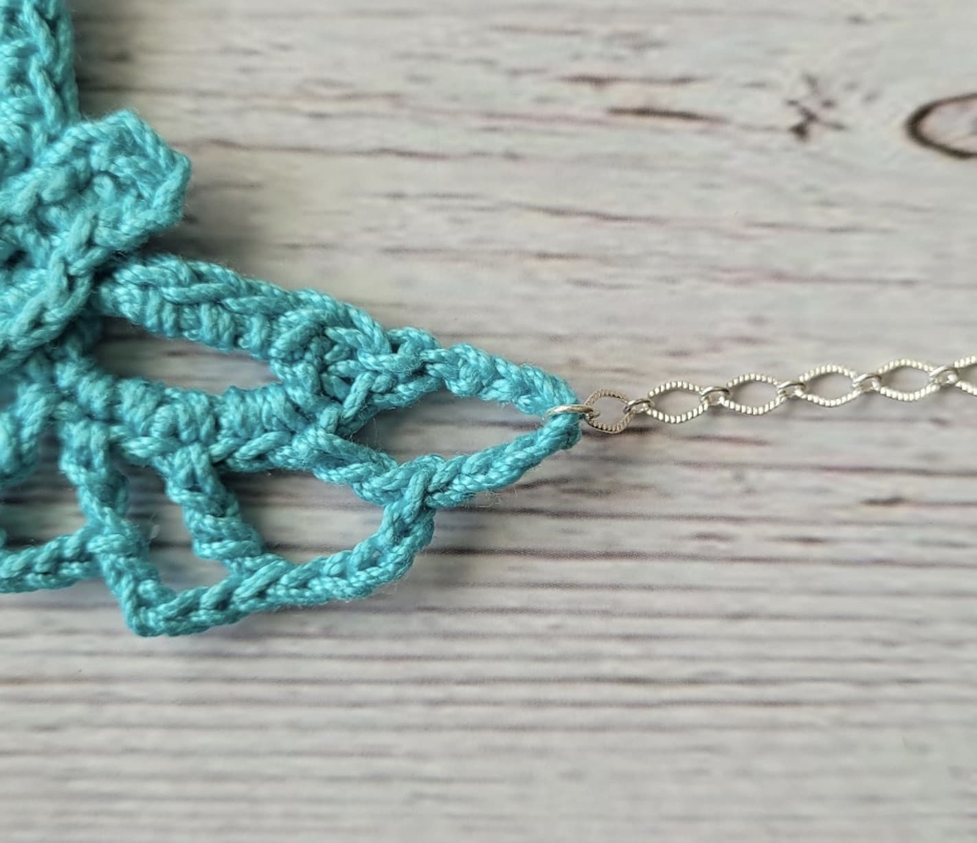 Crochet Butterfly Pendant Necklace