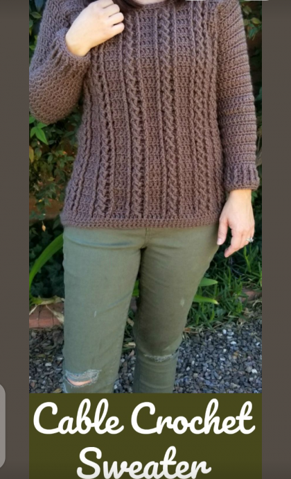 Adorable Cable Crotchet Sweater