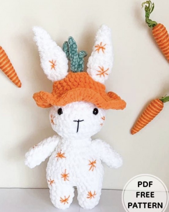 Crochet Carrot Bunny Amigurumi Free Pattern