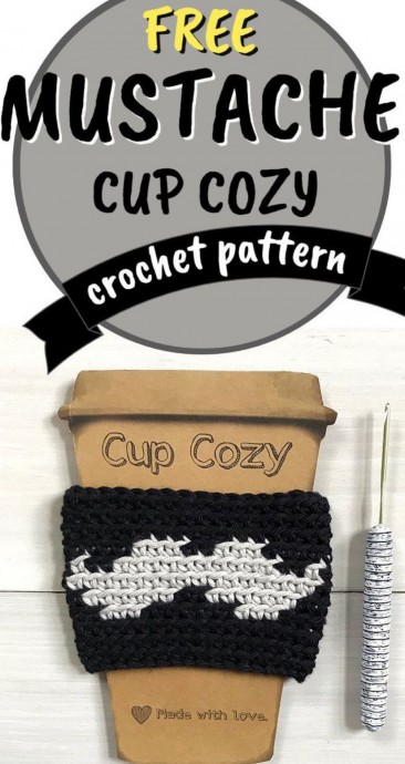 Crochet Mustache Cup Cozy