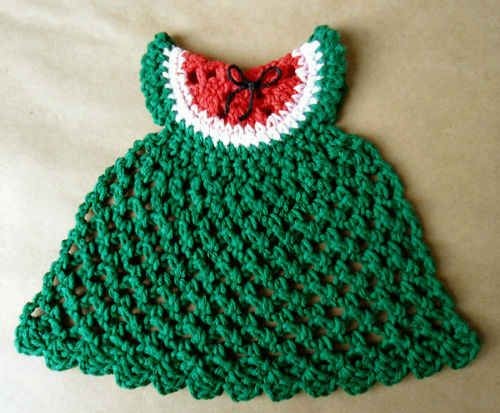 Create a Whimsical Watermelon Dress Dishcloth with Crochet Arts Create a Whimsical Watermelon Dress Dishcloth with Crochet Arts