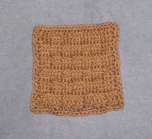 Crochet Basketweave Dishcloth