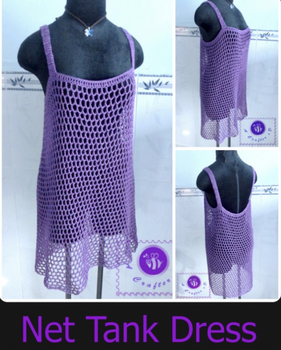 Crochet Net Tank Dress