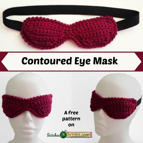Crochet Contoured Eye Mask: A Stylish Accessory for Ultimate Beauty Sleep Crochet Contoured Eye Mask: A Stylish Accessory for Ultimate Beauty Sleep