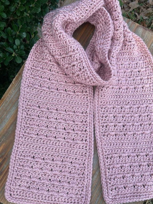 Crochet Blossom Ridge Scarf