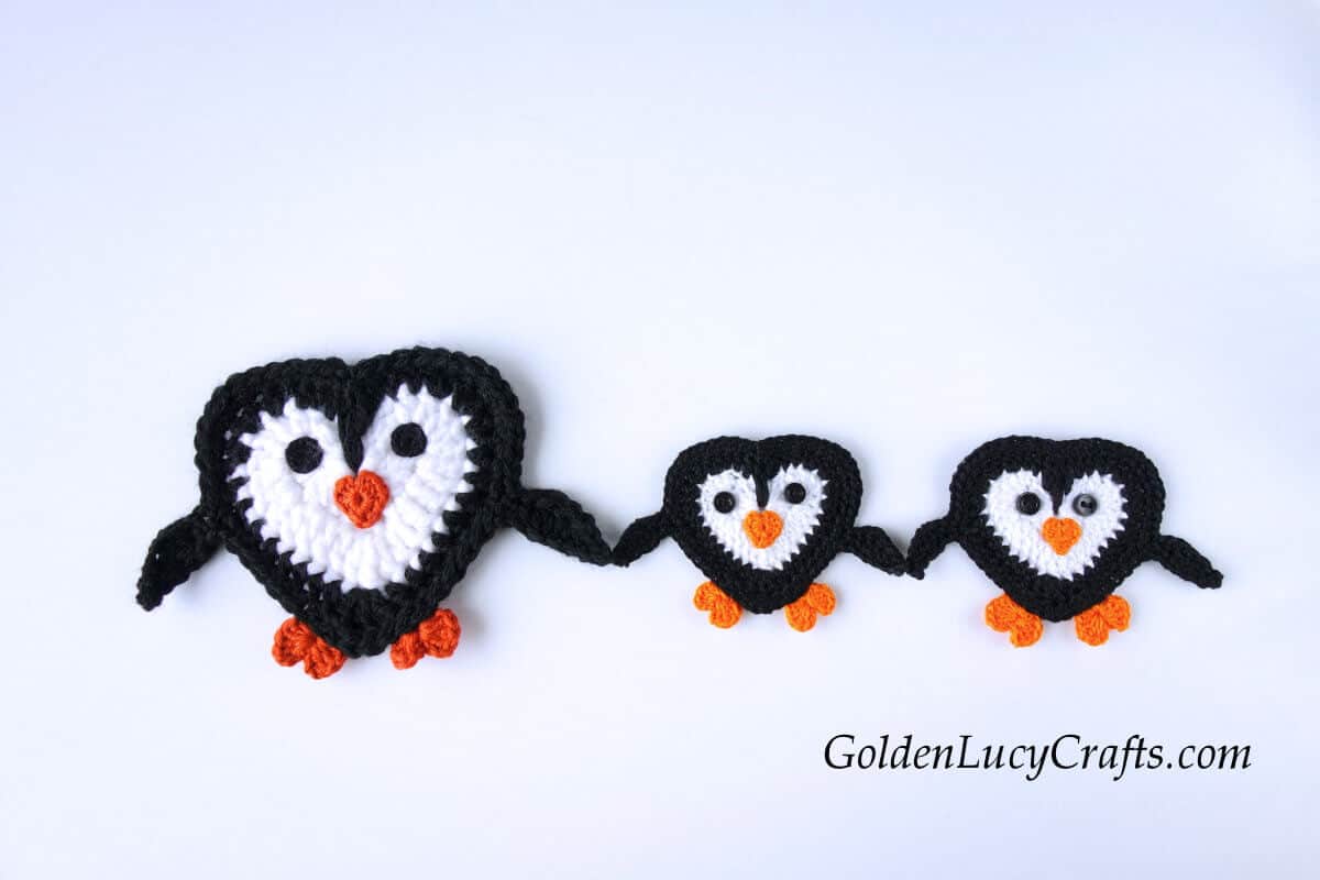 Adorable Crochet Penguin Applique Pattern for All Skill Levels