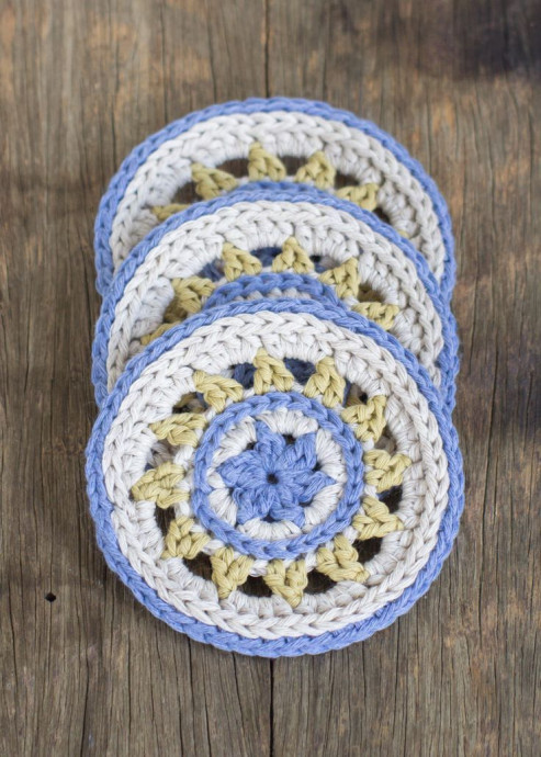 Create Beautiful Handcrafted Crochet Meadowlark Coasters for Your Home Decor Create Beautiful Handcrafted Crochet Meadowlark Coasters for Your Home Decor