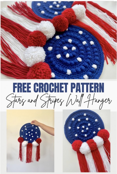 How to Make a Crochet USA Wall Hanger