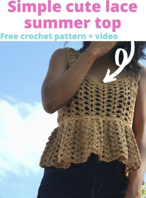 Cute Crochet Lace Summer Top
