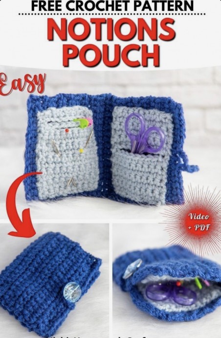 Organize Your Crochet Tools with a Beautiful Crochet Notions Pouch Organize Your Crochet Tools with a Beautiful Crochet Notions Pouch