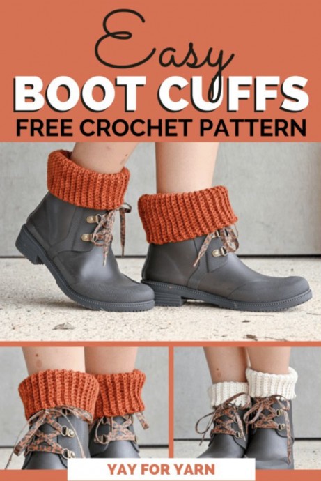 How to Crochet the Easiest Boot Cuffs