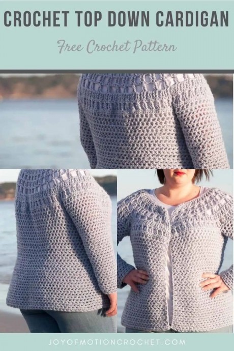 Cute Top Down Crochet Cardigan