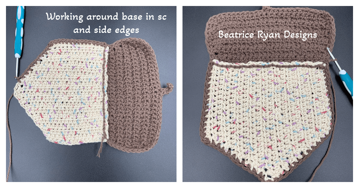 Crochet Autumn Acorn Dishcloth Pattern - Handcrafted Kitchen Essential for Fall Decor