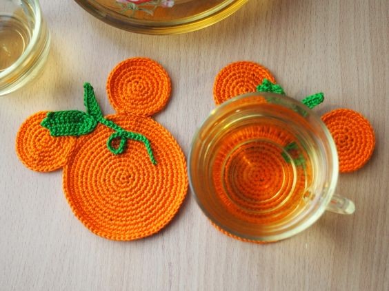 Crochet Pumpkin Coaster