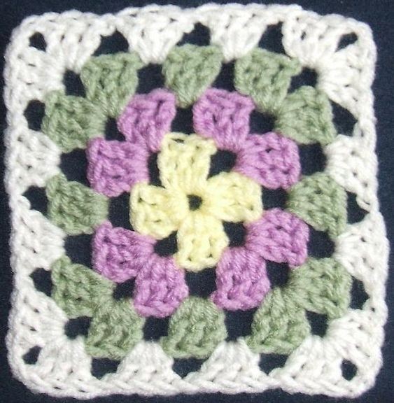 Crochet Multi Color Granny Square