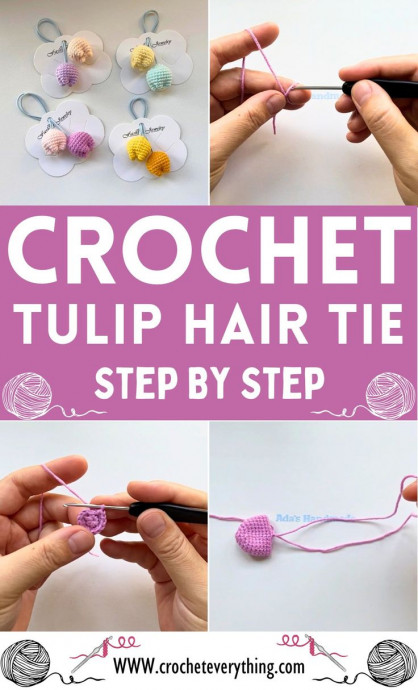 Craft Your Own Adorable Crochet Tulip Hair Tie for a Stylish Hair Accessory
