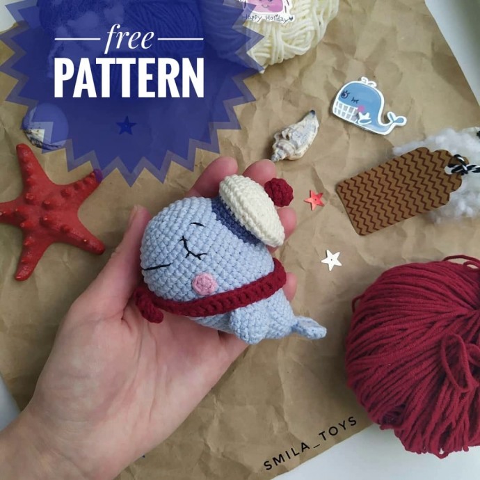 Crochet Amigurumi Whale free pattern