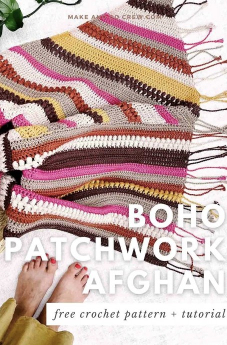 Modern Patchwork Crochet Blanket