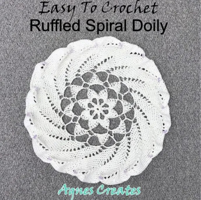 Ruffled Spiral Doily