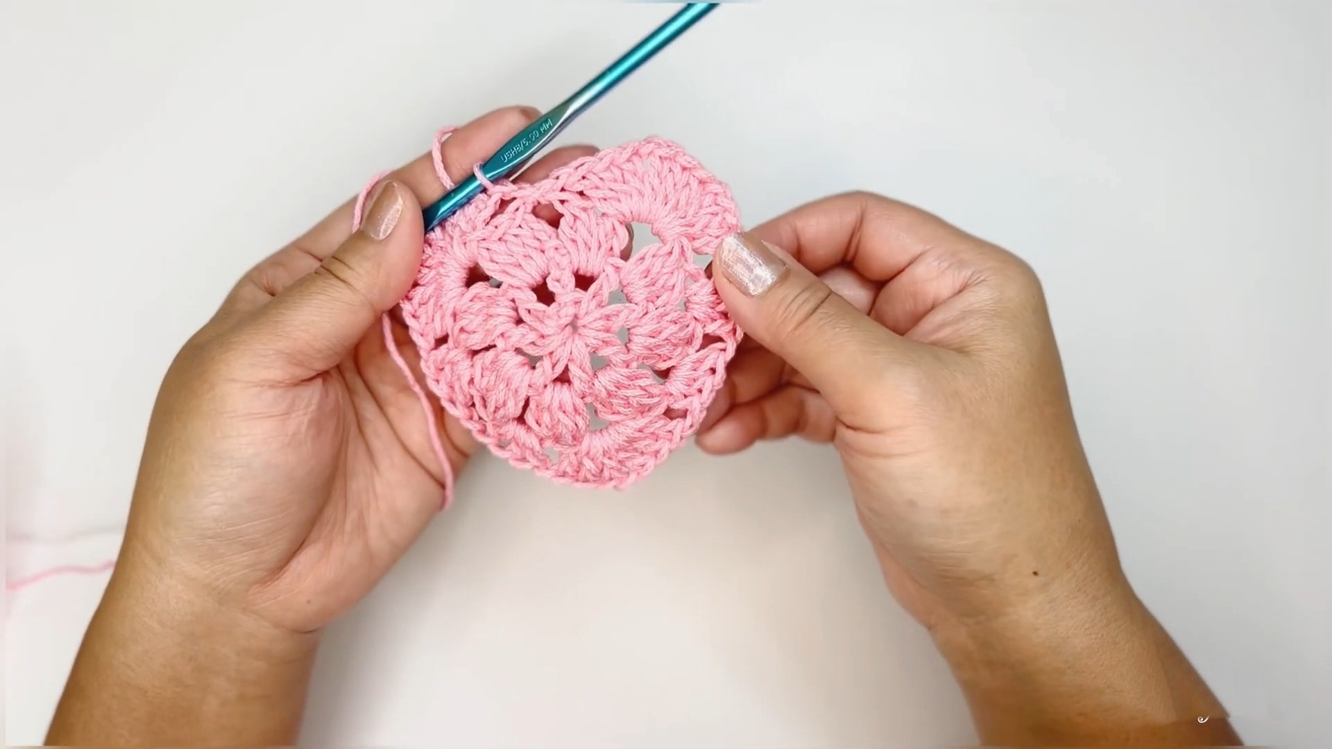 Crochet Heart Coaster